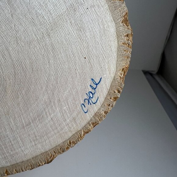 Hand-Painted Wooden Ornament With Colorful Sailboats & Ocean Scene - Picture 3 of 3